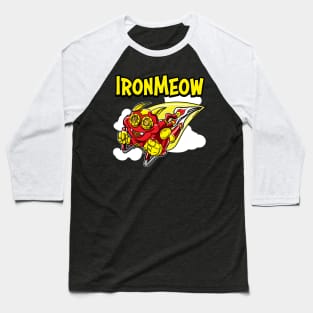 Iron Meow rocketing throught the sky Baseball T-Shirt